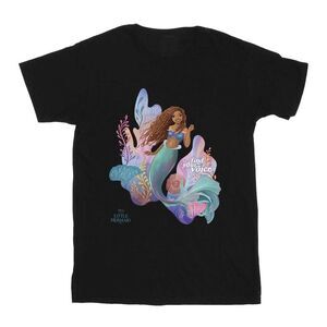 The Little Mermaid Girls Voice Cotton T-Shirt / Black